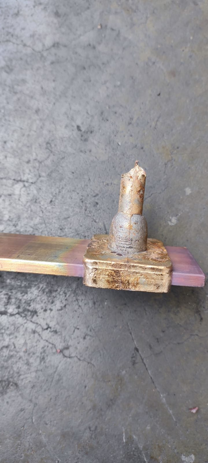 Straight joint 50x6 mm strip to 50x6 mm strip
